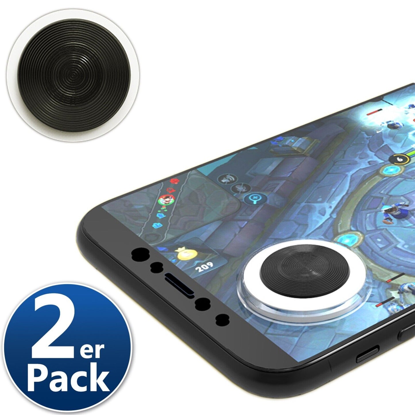 2x Handy Controller Joystick Mobile Gaming Stick für Android IOS Touch Pubg COD