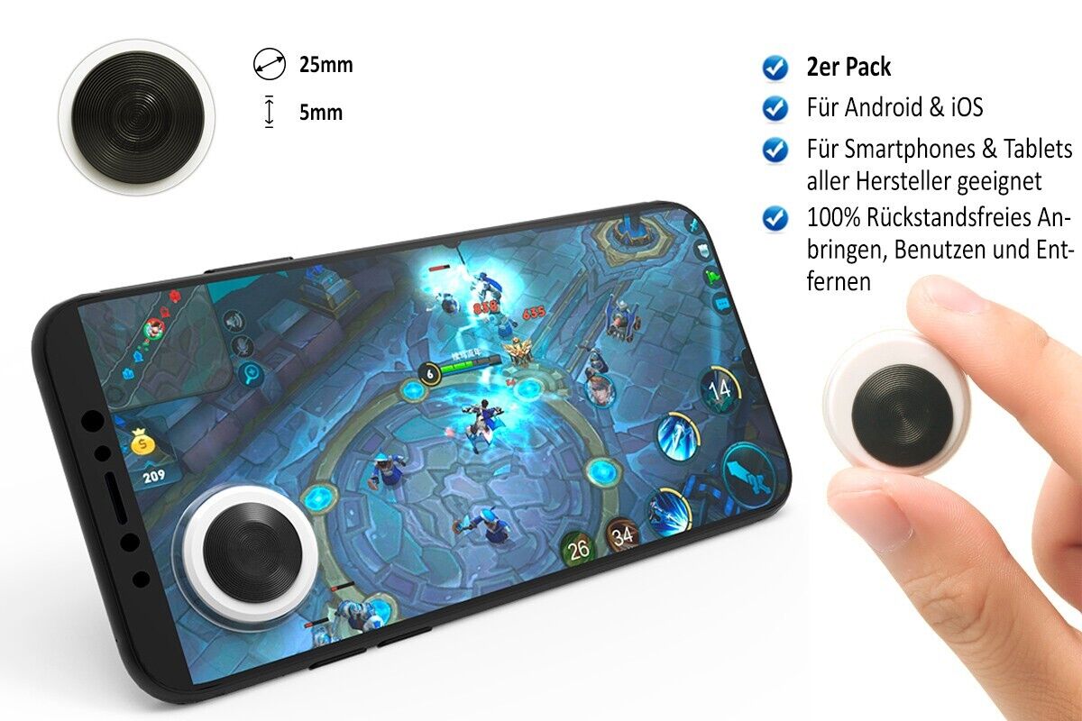 2x Handy Controller Joystick Mobile Gaming Stick für Android IOS Touch Pubg COD