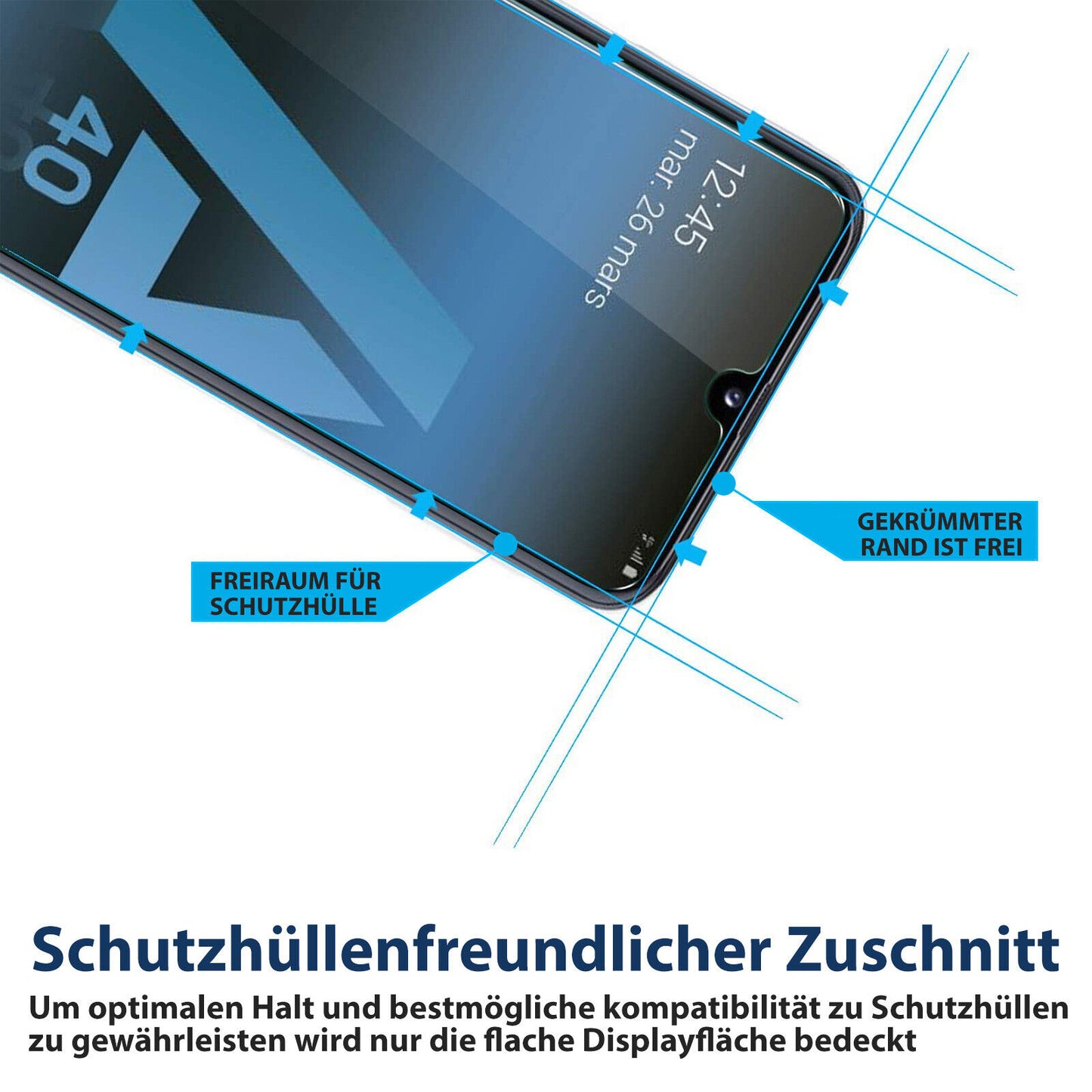 3x Panzerfolie Samsung Galaxy S23 S22 S21 A52 A12 A54 5G A51 Glas Schutz Folie