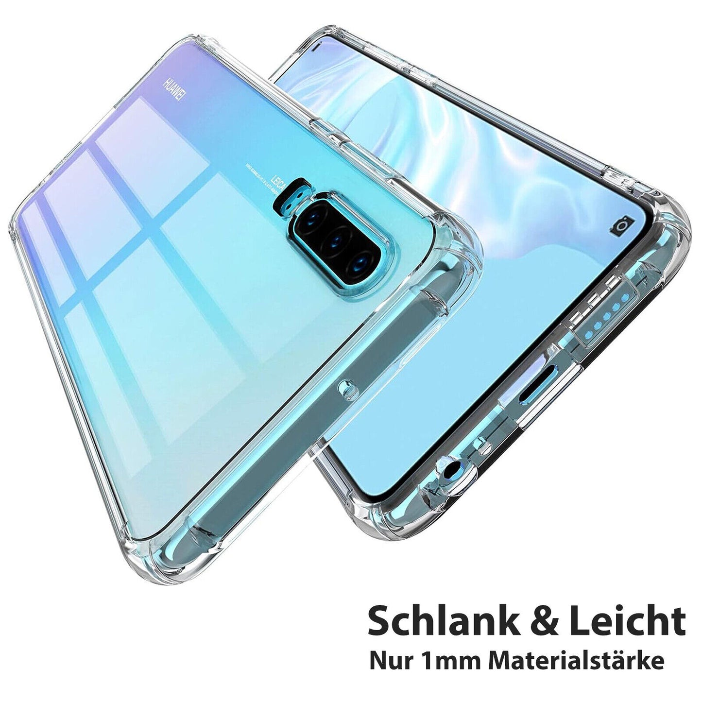 Schutzhülle Huawei P20 P30 P40 Pro Lite Mate 20 Silikon Hülle Case Cover Bumper