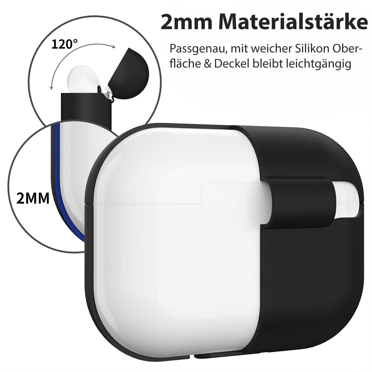 Hülle Apple Airpods Pro 2 / 1 Generation Case Silikon Schutzhülle Tasche Cover