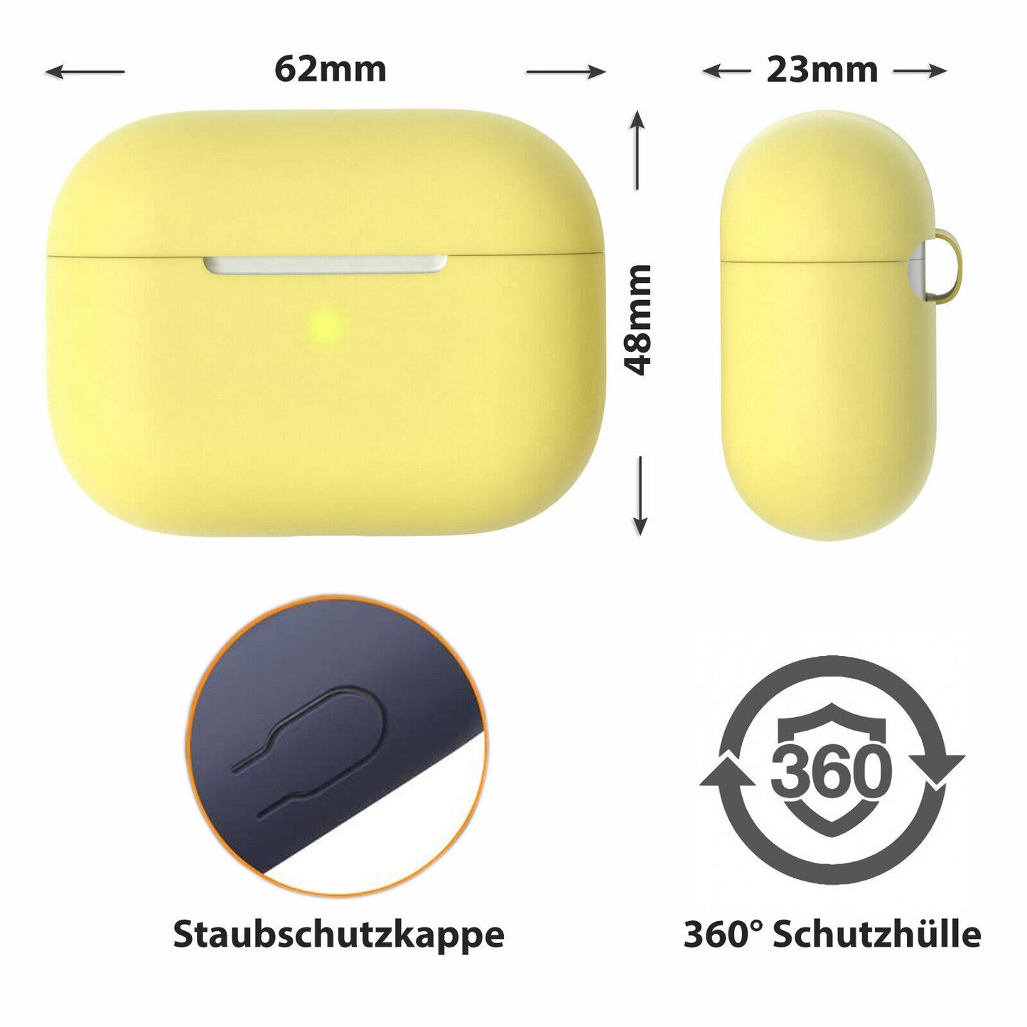 Hülle Apple Airpods Pro 2 / 1 Generation Case Silikon Schutzhülle Tasche Cover