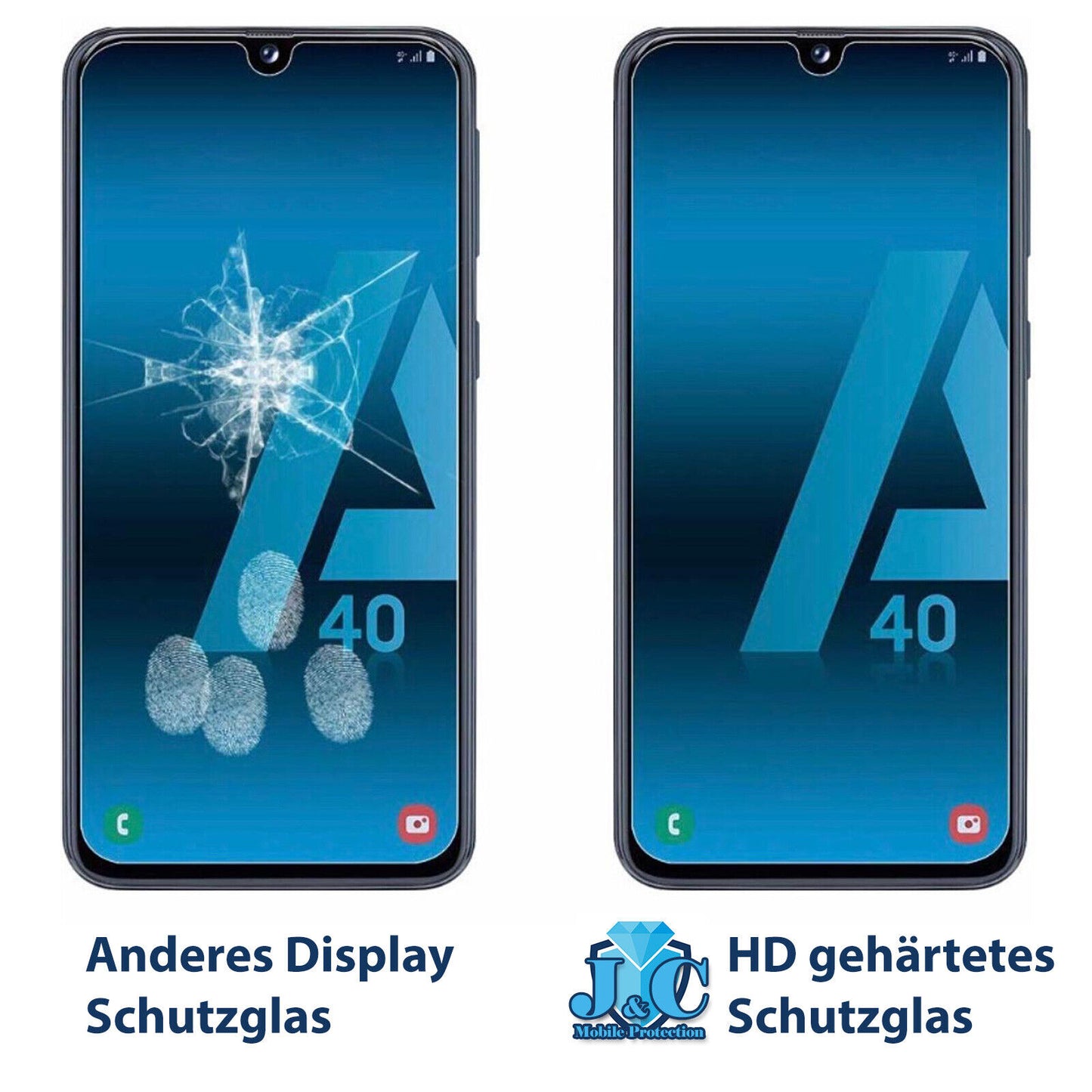 3x Panzerfolie Samsung Galaxy S23 S22 S21 A52 A12 A54 5G A51 Glas Schutz Folie