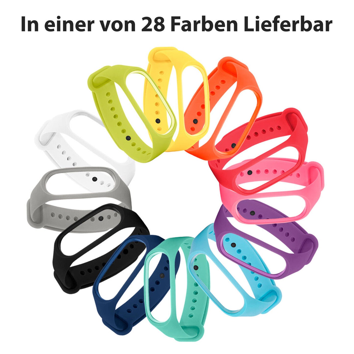 Armband für Xiaomi Mi Band 3 / 4 Fitness Tracker Smartwatch Ersatz Sport Silikon