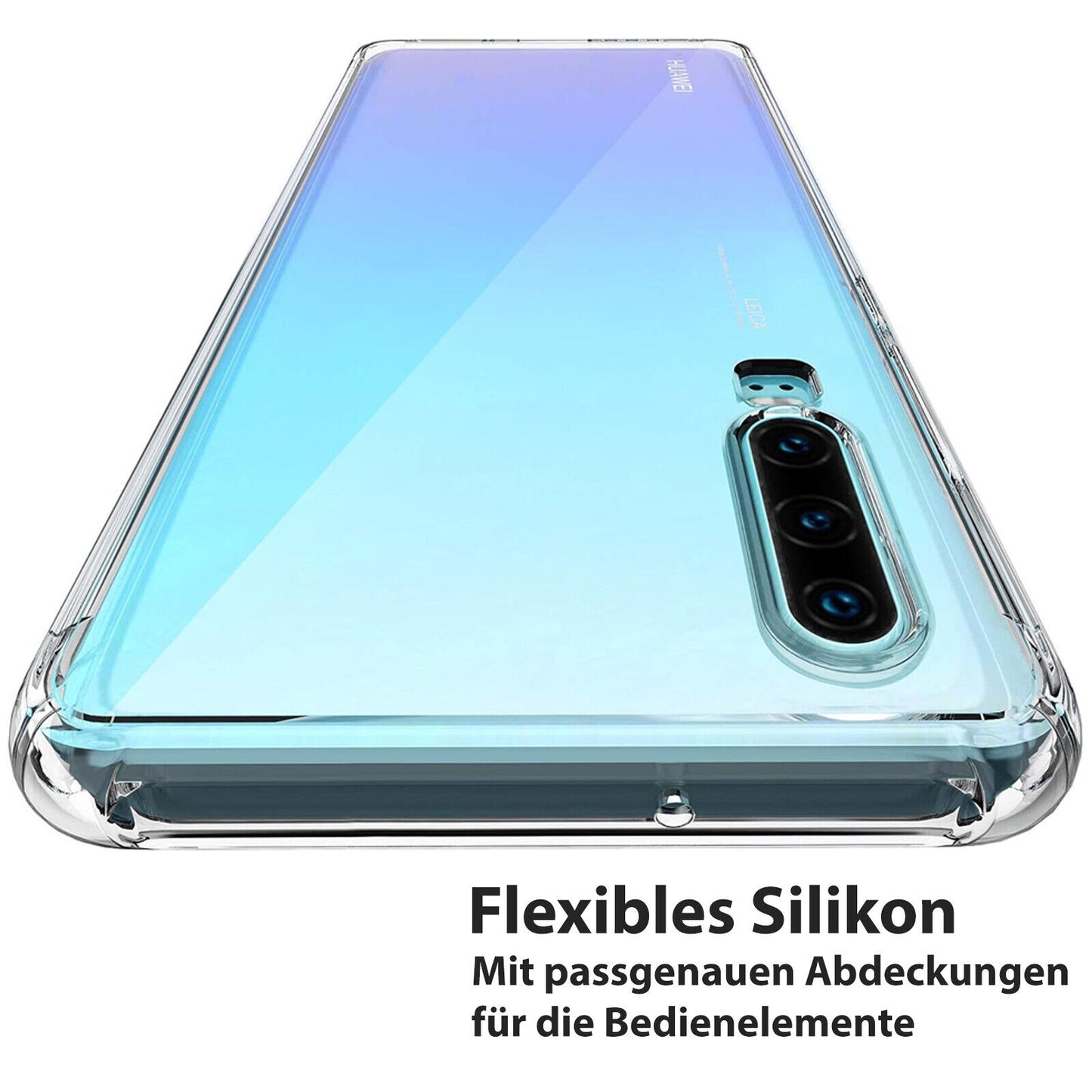 Schutzhülle Huawei P20 P30 P40 Pro Lite Mate 20 Silikon Hülle Case Cover Bumper