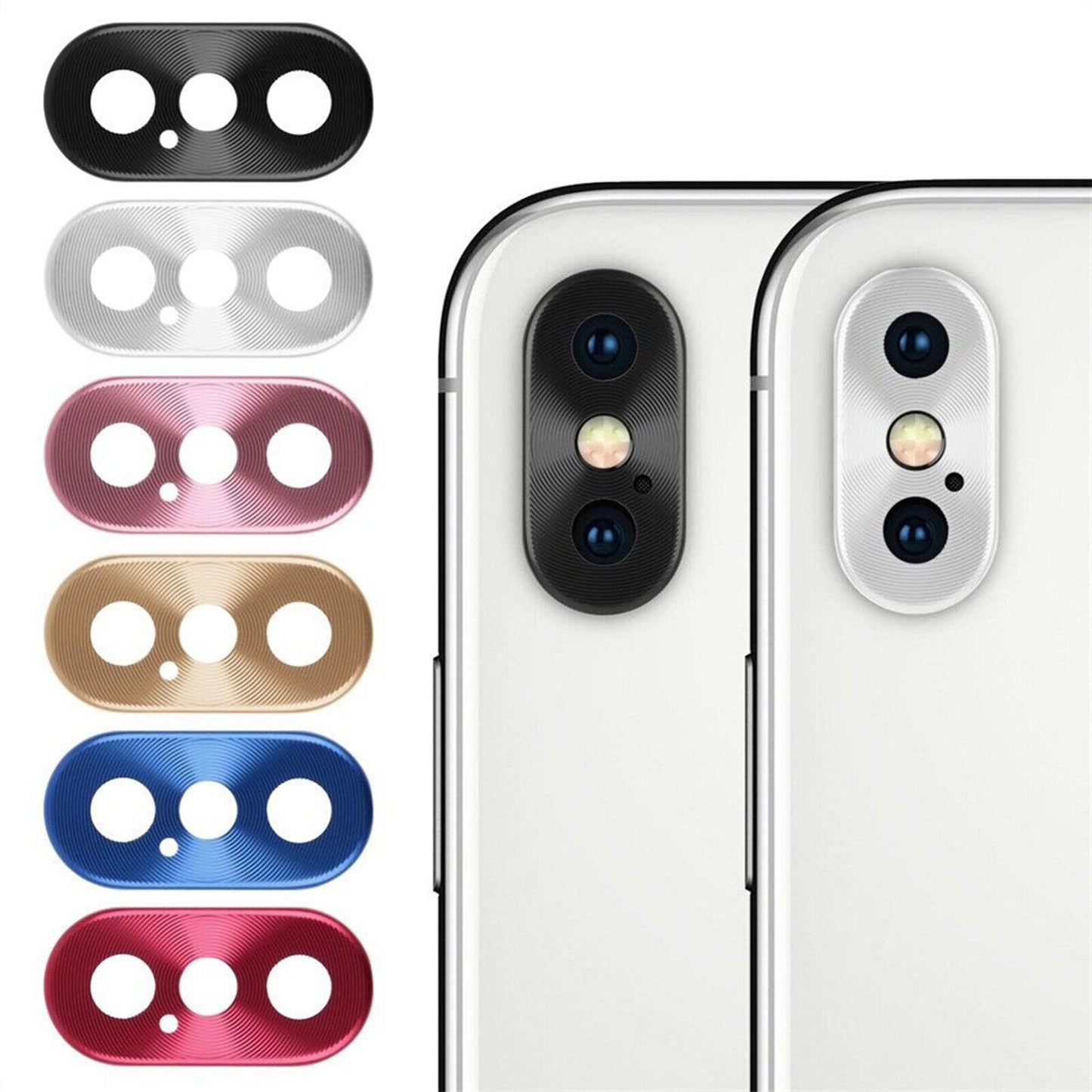 iPhone 7 8 X XS XR Plus Max SE Kamera Schutz Blende, Metall Panzer Camera Linse