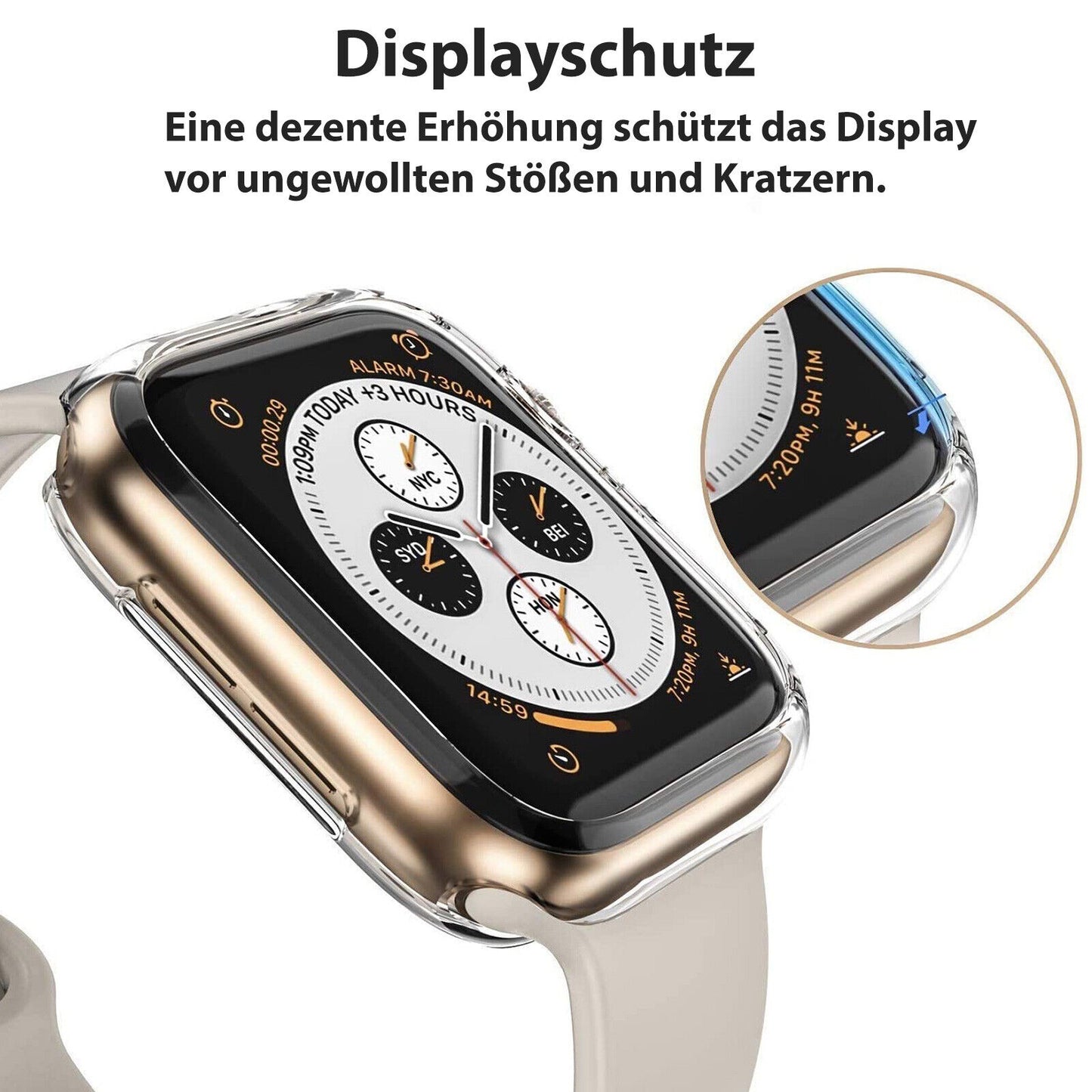 Hülle für Apple Watch Series 8 7 6 5 4 SE 49 45 44 42 40mm Silikon Schutz Bumper