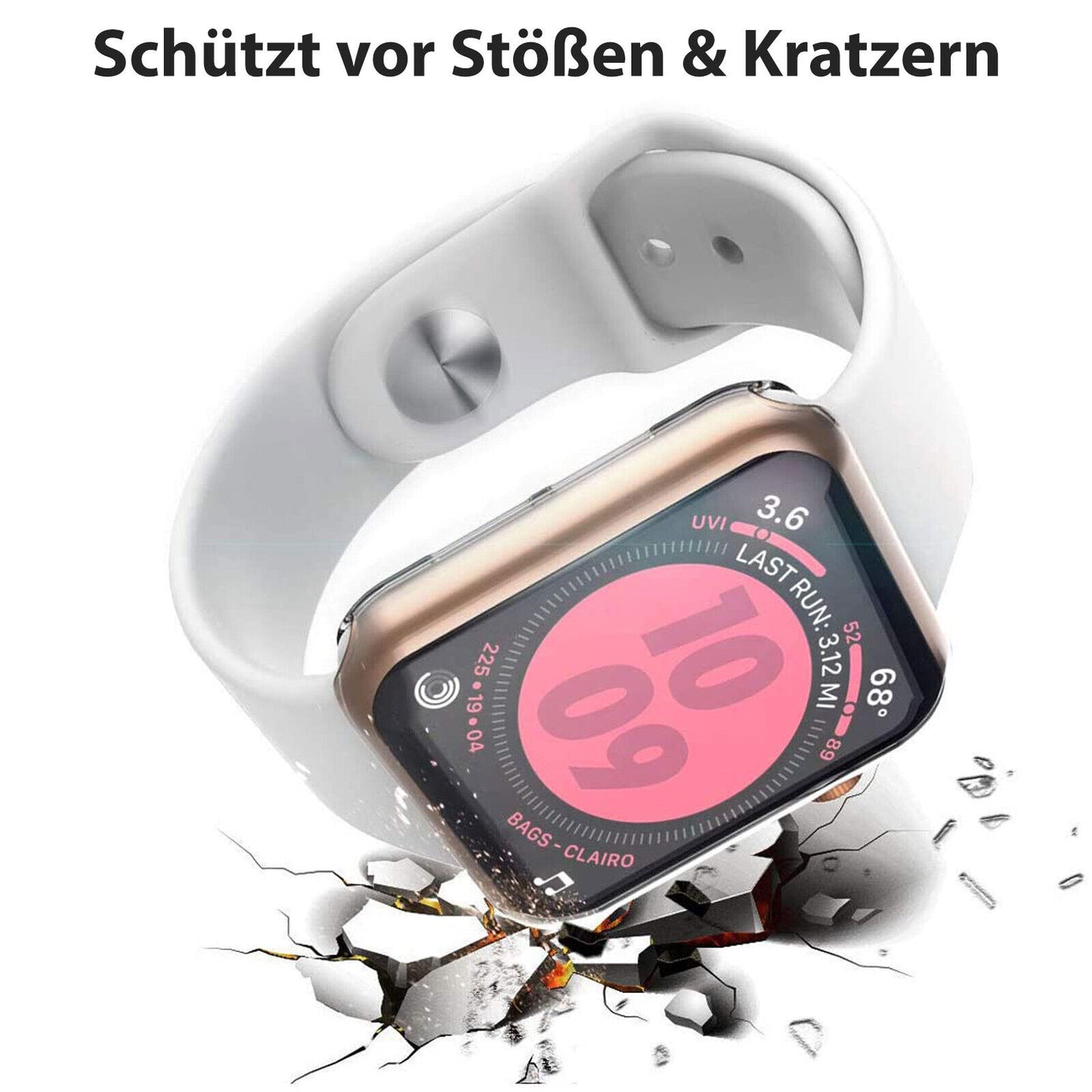 Hülle für Apple Watch Series 8 7 6 5 4 SE 49 45 44 42 40mm Silikon Schutz Bumper