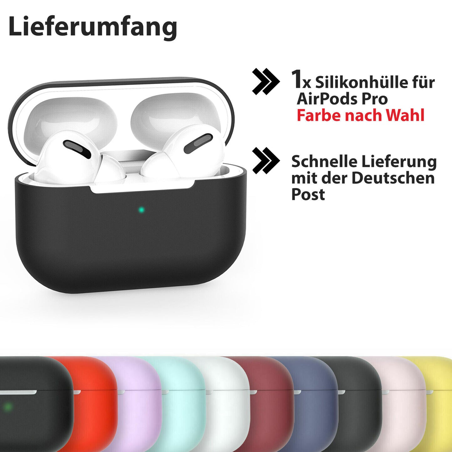 Hülle Apple Airpods Pro 2 / 1 Generation Case Silikon Schutzhülle Tasche Cover