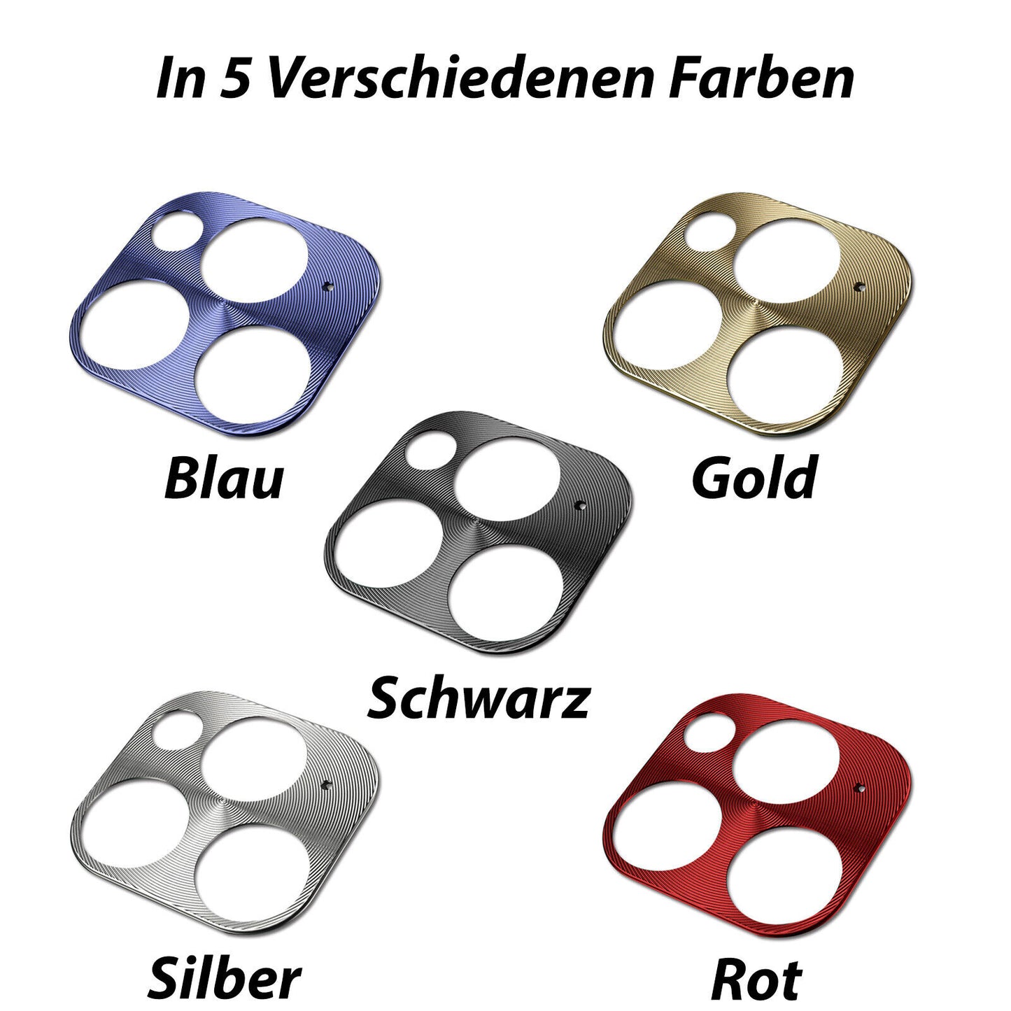 3in1 iPhone 12 11 Mini Pro Max Metall Kameraschutz + 2x Panzer Schutz Glas Folie