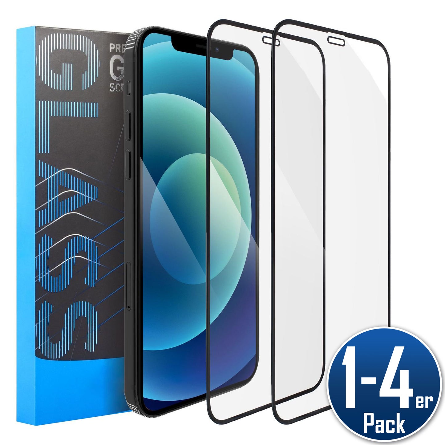 Full Screen Panzerfolie für iPhone 16 15 14 13 12 11 Pro Max Cover Schutz Glas