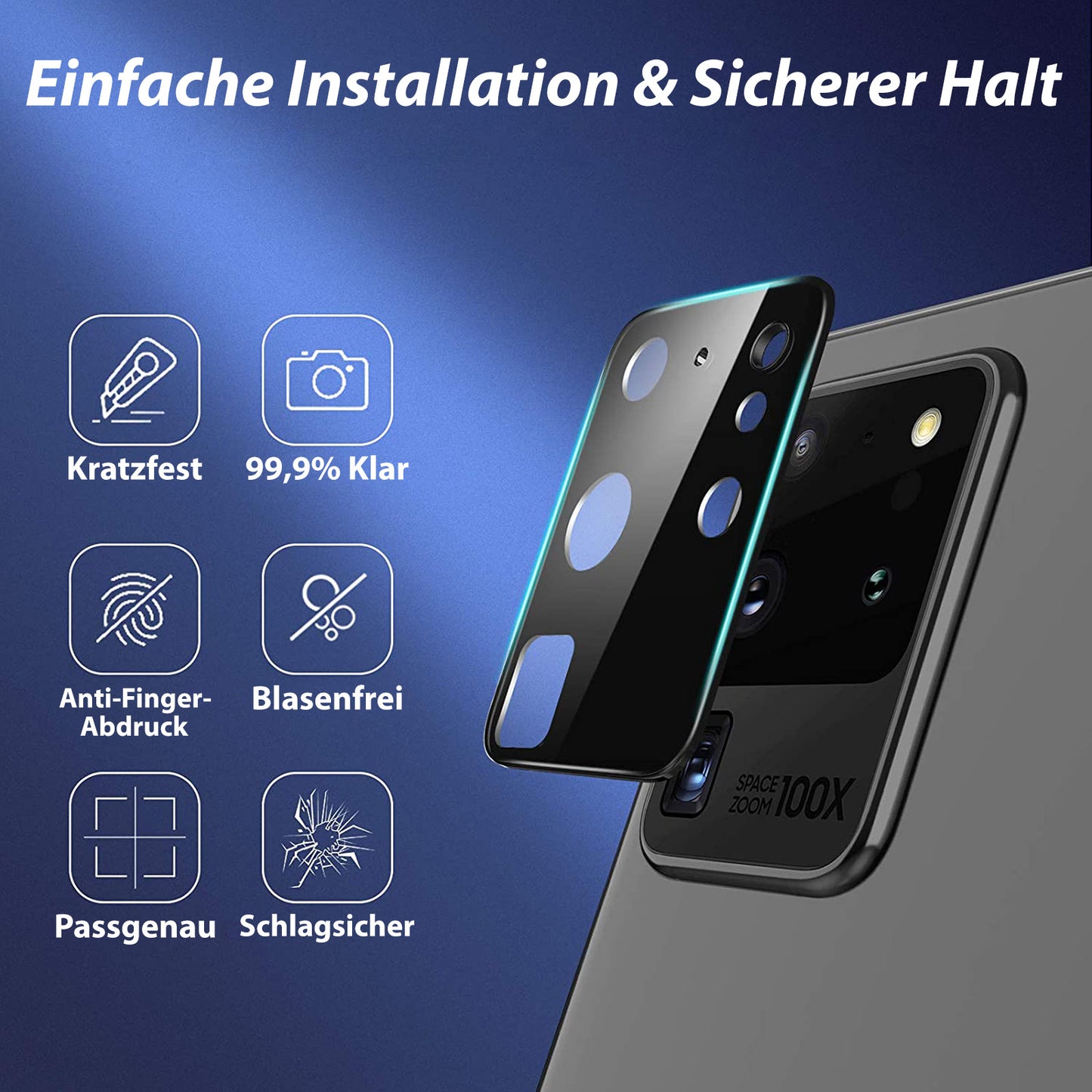2x Kameraschutz Glas für Samsung Galaxy S24 S23 S22 S21 S20 Fe Plus Ultra Panzer