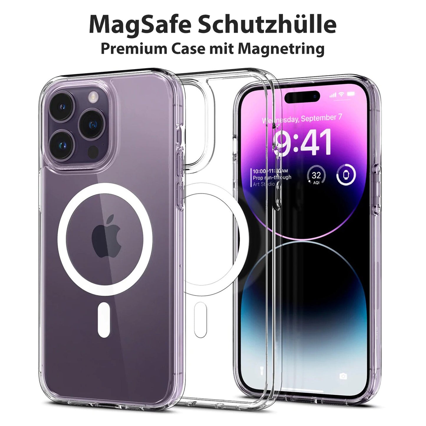 Clear Case Hülle MagSafe für iPhone 16 15 14 13 12 Pro Max Schutz Handy Magnet