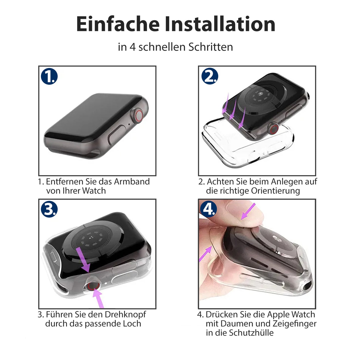 Silikon Case für Apple Watch Series 1-9 Cover 38-49mm 360 Grad Schutz Hülle TPU