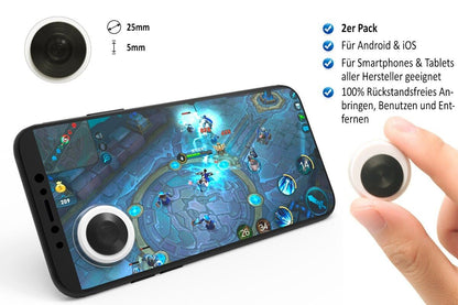 2x Handy Controller Joystick Mobile Gaming Stick für Android IOS Touch Pubg COD