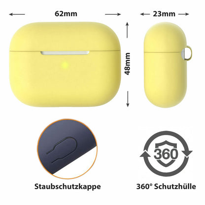 Hülle Apple Airpods Pro 2 / 1 Generation Case Silikon Schutzhülle Tasche Cover