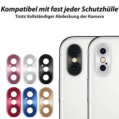 iPhone 7 8 X XS XR Plus Max SE Kamera Schutz Blende, Metall Panzer Camera Linse
