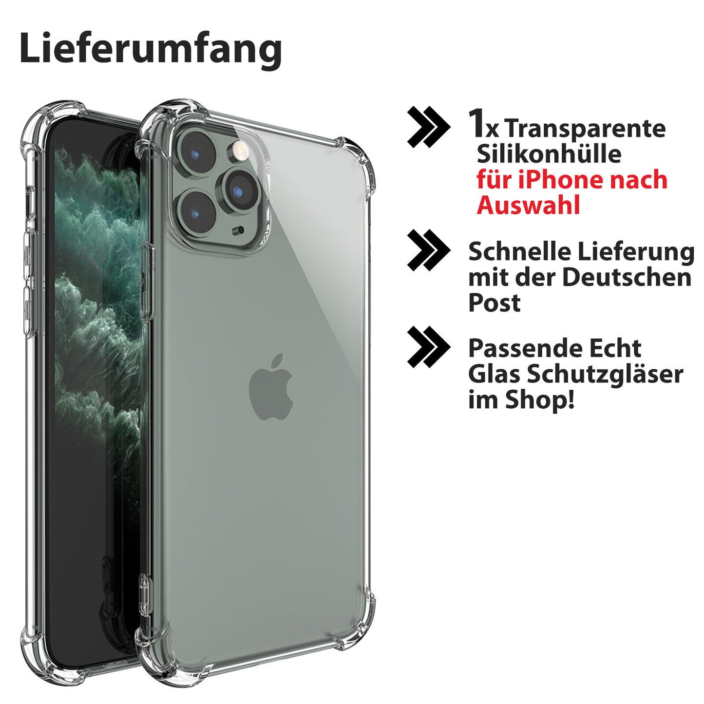 Handy Hülle iPhone 16 15 14 13 12 11 XS XR 8 Pro Max Mini Silikon Schutz Bumper