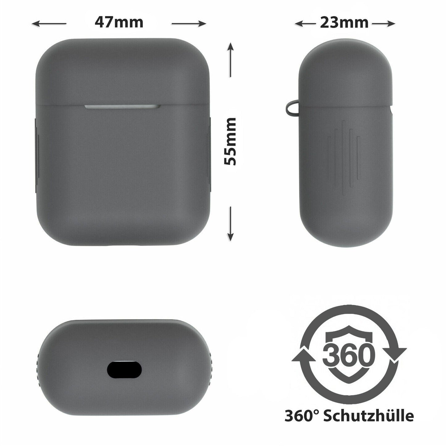 AirPods 1 2 Hülle Silikon Case - Schutzhülle für Apple Airpod Kopfhörer 1 2 Gen