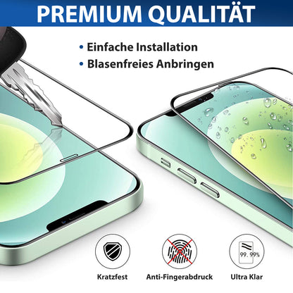 Full Screen Panzerfolie für iPhone 16 15 14 13 12 11 Pro Max Cover Schutz Glas