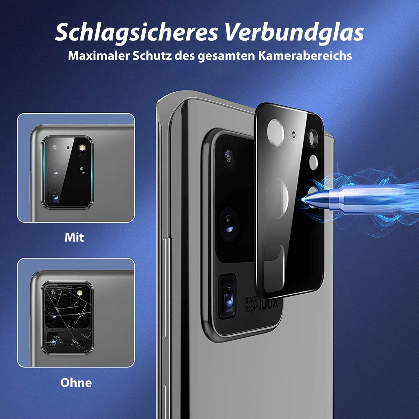 2x Kameraschutz Glas für Samsung Galaxy S24 S23 S22 S21 S20 Fe Plus Ultra Panzer