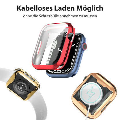 Silikon Case für Apple Watch Series 1-9 Cover 38-49mm 360 Grad Schutz Hülle TPU