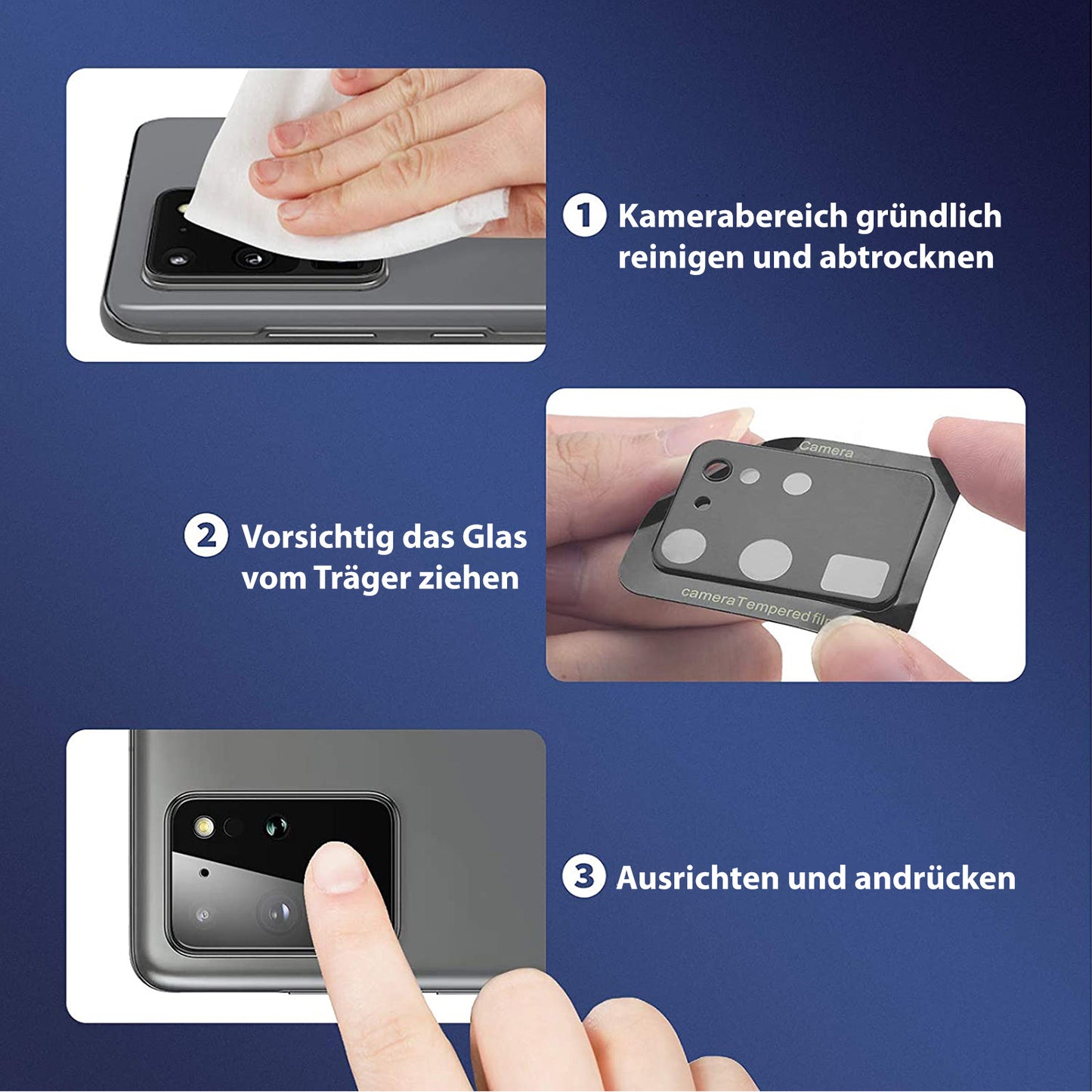 2x Kameraschutz Glas für Samsung Galaxy S24 S23 S22 S21 S20 Fe Plus Ultra Panzer