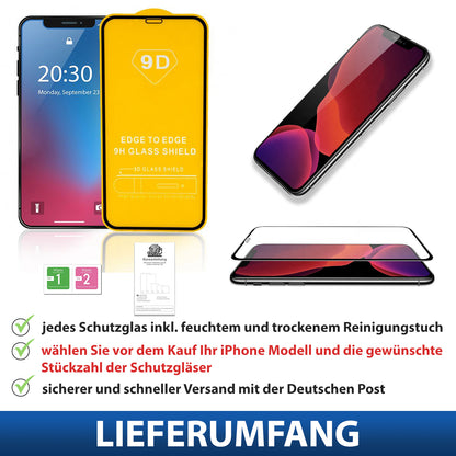 Full Screen Panzerfolie für iPhone 16 15 14 13 12 11 Pro Max Cover Schutz Glas